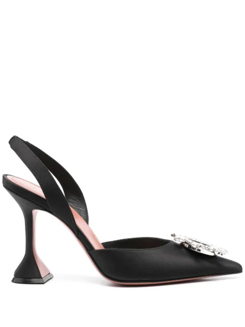 Amina Muaddi 105mm Begum Sling pumps Black C9S343855BEGBLACK