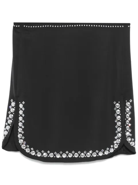 Rabanne studded-hem mini skirt Black 24HCJU008PO0336