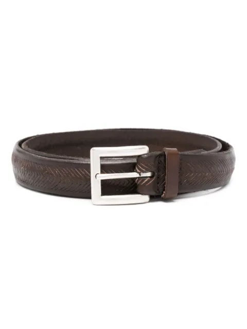Orciani laser-cut leather belt Brown U08255MAS