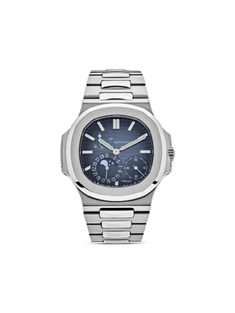 Patek Philippe Pre-Owned 2022 pre-owned Nautilus 5712/1A-001 Moon Phase 'Tiffany & Co.' 40mm Blue 57121A001