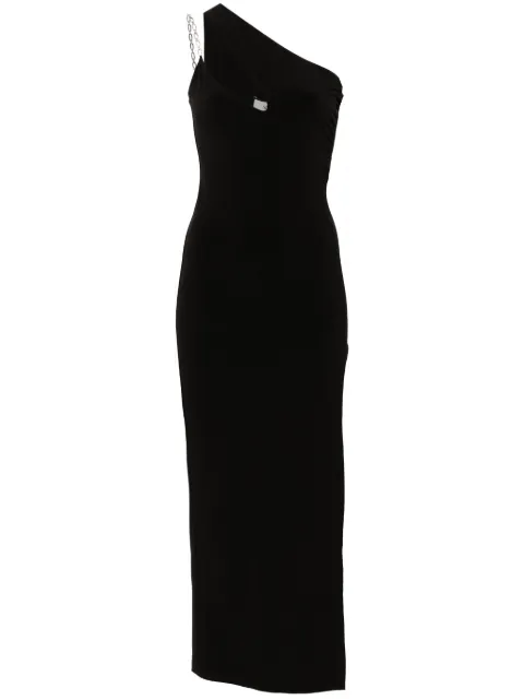 NISSA asymmetric-design dress Black RS15533BLACK