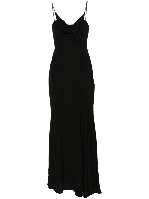 ISABEL MARANT Kapri cowl-neck crepe maxi dress Black RO0420FAB2J02I
