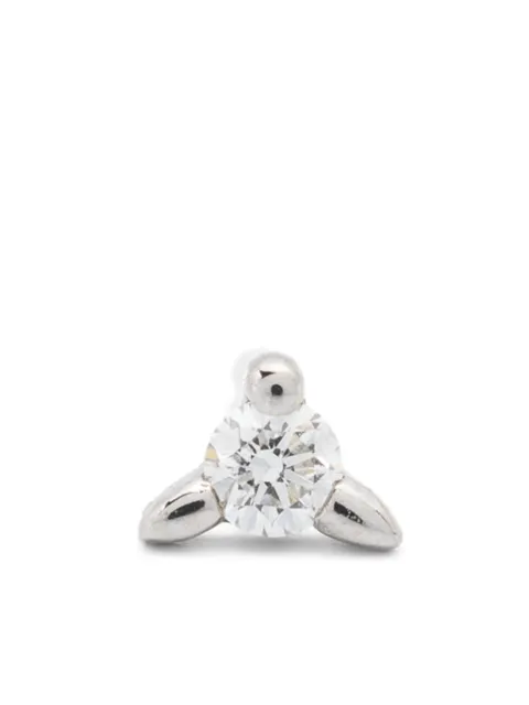 Maria Black 14kt White Gold Fuzzy Glitz piercing stud Silver SB1096W