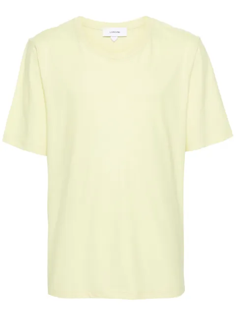 Lardini round-neck cotton T-shirt Yellow EQLTMC60EQ62027