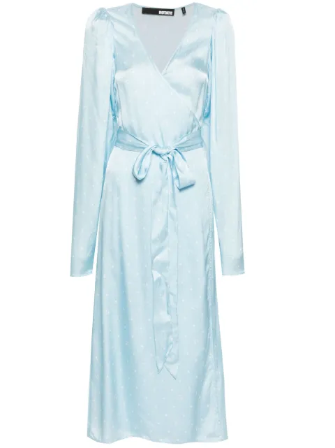 ROTATE BIRGER CHRISTENSEN polka-dot wrap dress Blue 112567