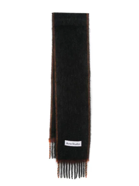 Acne Studios logo-patch scarf Black CA0290