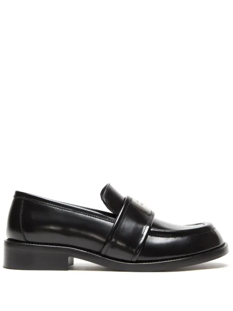 Acne Studios 30mm brushed leather loafers Black AD0769