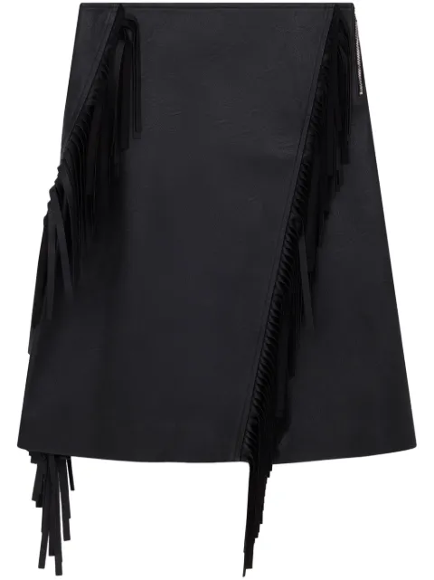 Stella McCartney Altermat fringe midi-skirt Black 630109SJB14