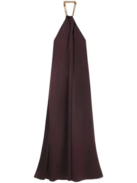 Stella McCartney chain halterneck gown Brown 6A04263AU309