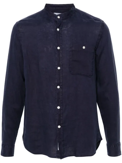Woolrich long-sleeve linen shirt Blue 241CFWOSI0105MRUT3372