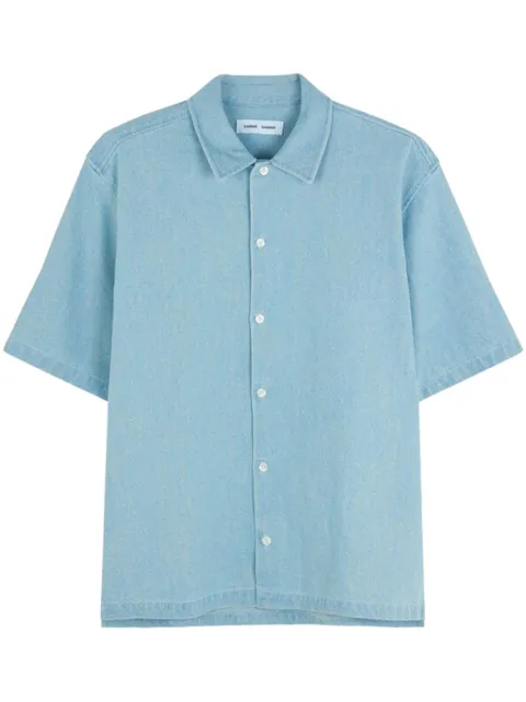 SAMSOE SAMSOE short-sleeve denim shirt Blue M24200078
