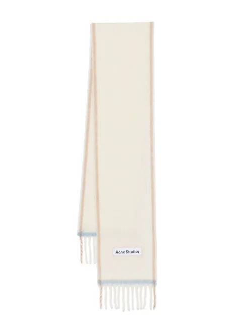 Acne Studios fringed scarf White CA0290