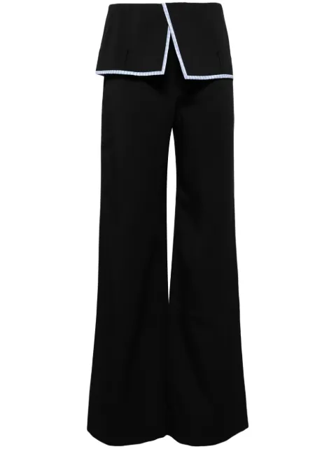 Besfxxk check-pattern straight-leg trousers Black FOT2400BK