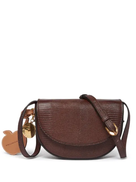 Stella McCartney Frayme scale-embossed shoulder bag Brown 7B0092WP0426