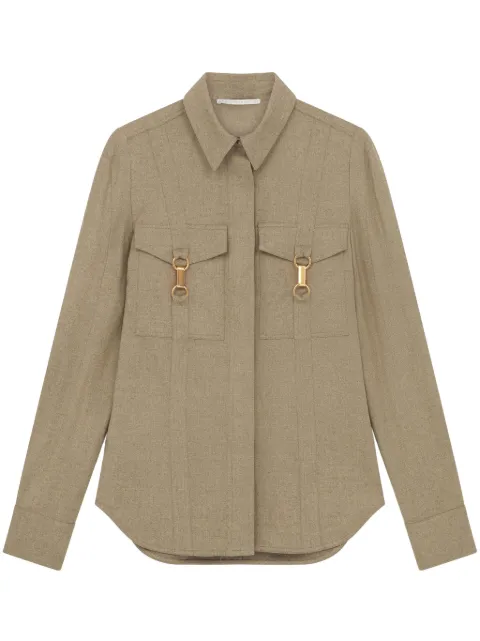 Stella McCartney flannel wool shirt Neutrals 6201203CU703