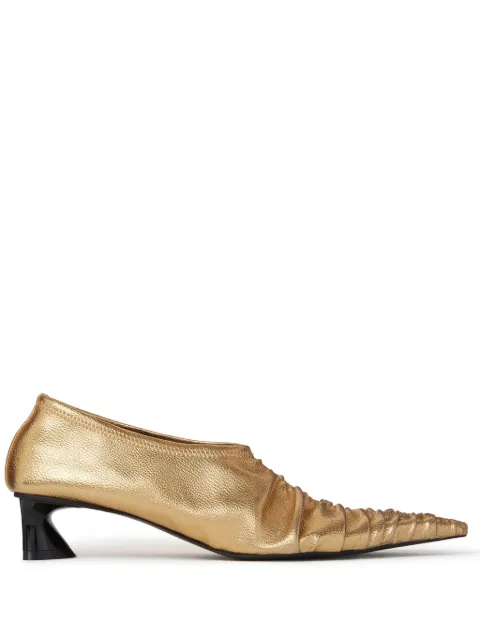 Stella McCartney Elsa 40mm metallic-finish pumps Gold 810417AP0330