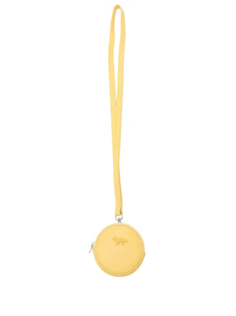 Maison Kitsuné Cloud leather coin purse Yellow MW05347LC0045P318