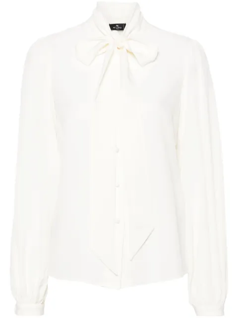ETRO pussy-bow silk shirt White WRIA000499TU1H2