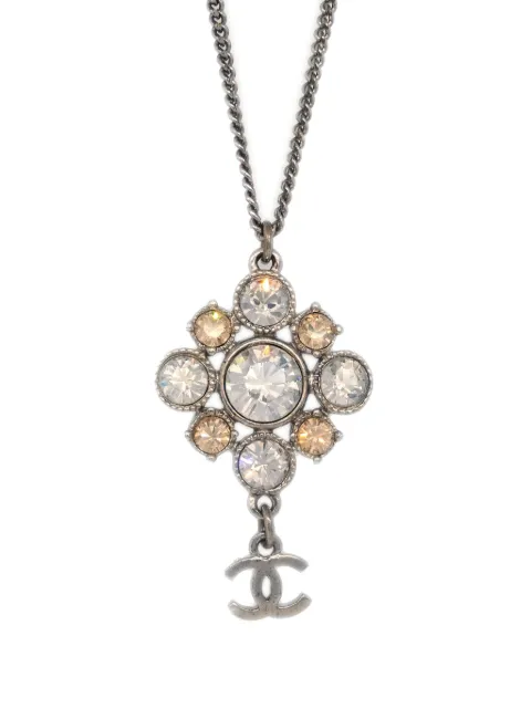 CHANEL Pre-Owned 2012 rhinestone-embellished necklace Silver NCA12V