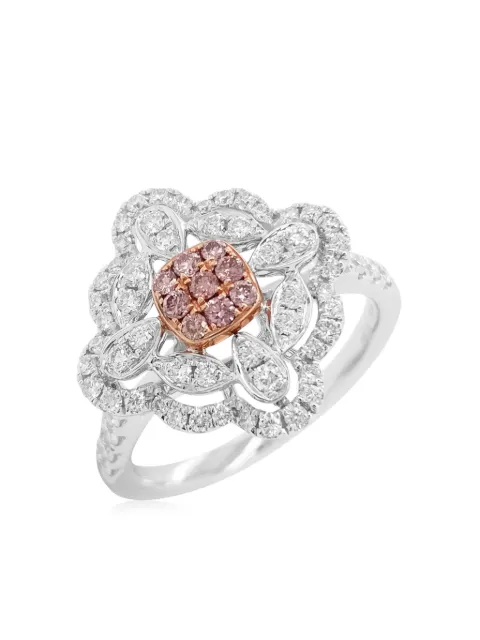 HYT Jewelry 18kt rose gold and platinum diamond ring Silver R555HR