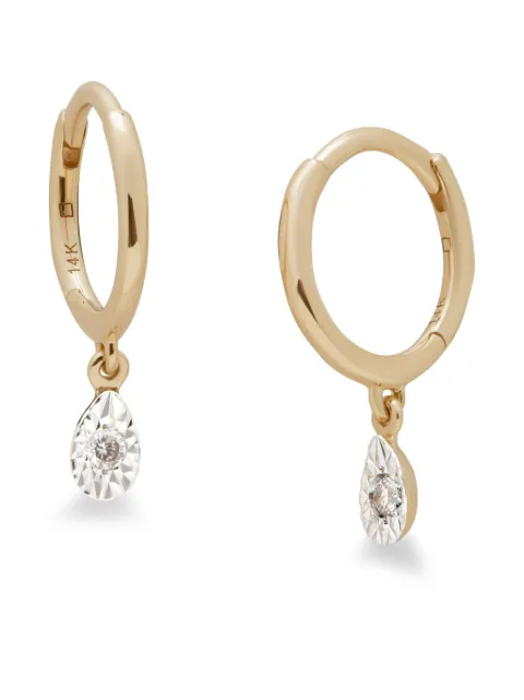 Monica Vinader 14kt recycled yellow gold diamond earrings Gold YGEATHU2LGD