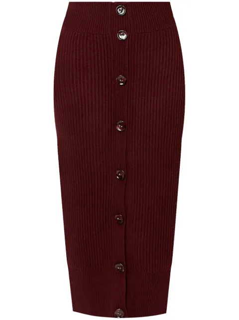 ERDEM pencil midi skirt Red AW24W1KS3RCAKCASHMERERIB