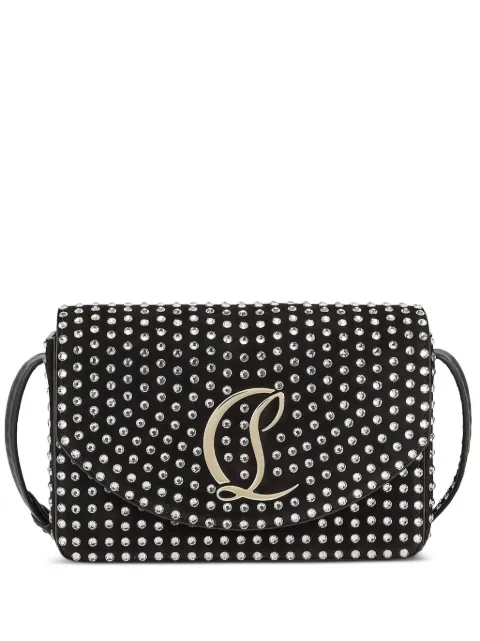 Christian Louboutin Loubi54 crystal-embellished crossbody bag Black 12452445965