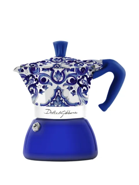 Dolce & Gabbana x Bialetti large Moka Induction coffee maker (150ml) Blue 5356