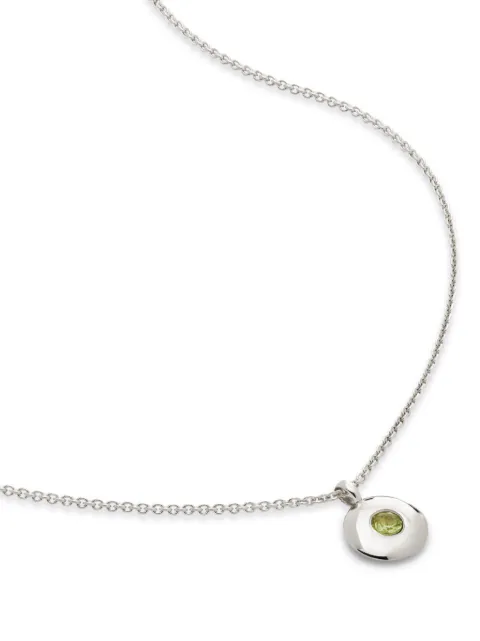 Monica Vinader August Birthstone pendant necklace Silver SSNKBSNLPDT