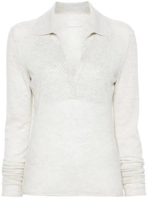 Zadig&Voltaire Sally rhinestone-embellished cashmere jumper Neutrals KWSW01638