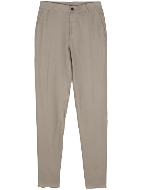 Peserico linen tapered trousers Green R54128N08266