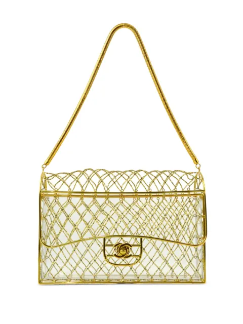 CHANEL Pre-Owned 1990-2000s Cage beaded shoulder bag Gold KK31380