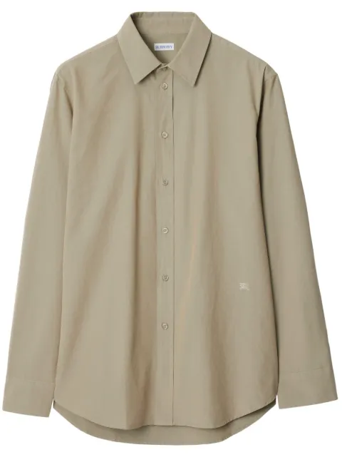 Burberry EDK-embroidered cotton shirt Neutrals 8089484