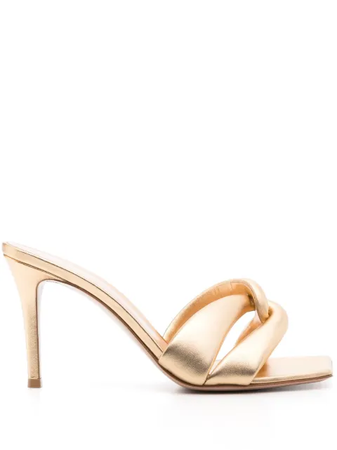 Gianvito Rossi 85mm Amour mules Gold G1001285RICNPS