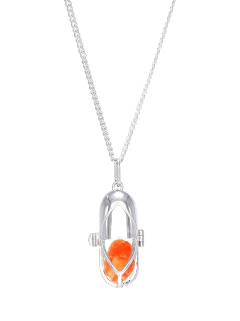 Capsule Eleven Carnelian statement-pendant necklace Silver CAPSULECRYSTALLOCKETPENDANTSILVERCARNELIAN