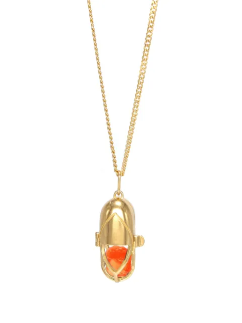 Capsule Eleven Carnelian statement-pendant necklace Gold CAPSULECRYSTALLOCKETPENDANTGOLDCARNELIAN
