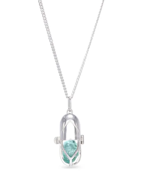 Capsule Eleven Aquamarine statement-pendant necklace Silver CAPSULECRYSTALLOCKETPENDANTSILVERAQUAMARINE