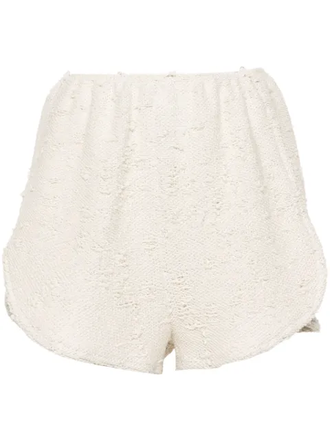Ioana Ciolacu distressed-effect knitted shorts Neutrals IC24SP03