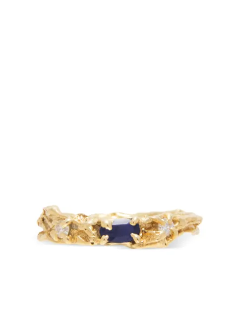 LOVENESS LEE Rosea ring Gold ROSEASAPPHIREMOISSANITEGOLDRING