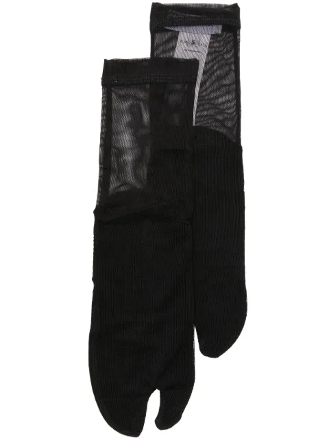 Ioana Ciolacu tabi mesh socks Black IC24TS01