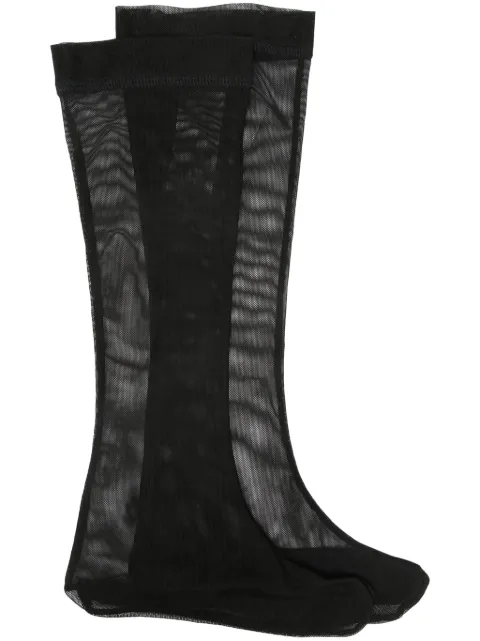 Ioana Ciolacu split-toe mesh socks Black IC24LS02