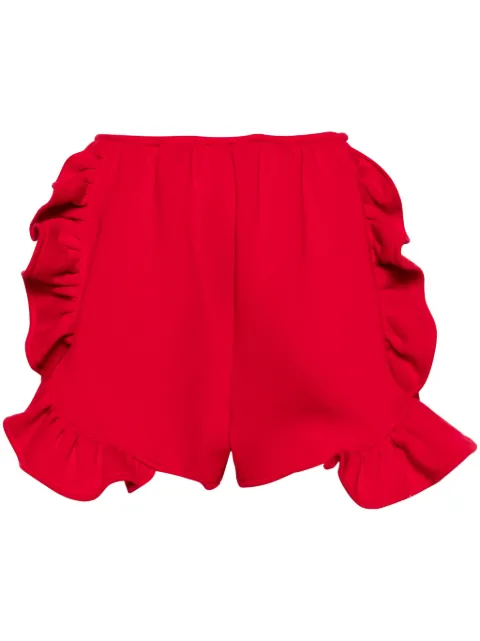 Ioana Ciolacu Peony ruffled jersey shorts Red ID24SP01