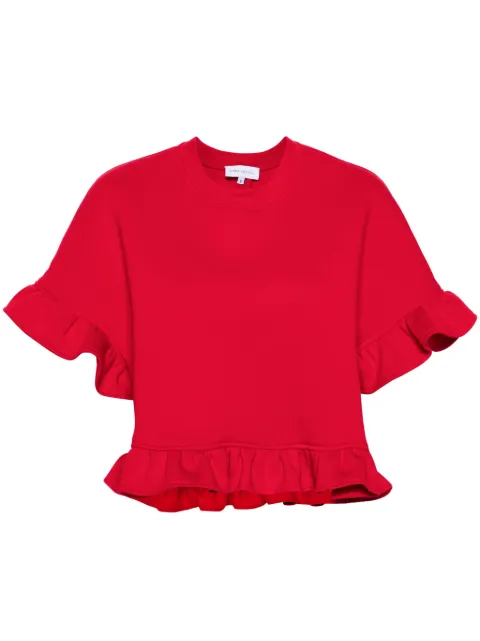 Ioana Ciolacu Peony ruffled jersey top Red ID24BL01