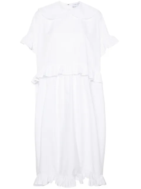 Ioana Ciolacu Dahlia ruffled dress White IC24DR05