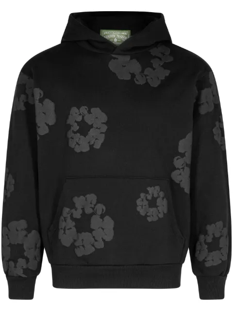 Denim Tears Cotton Wreath-print hoodie Black DT024