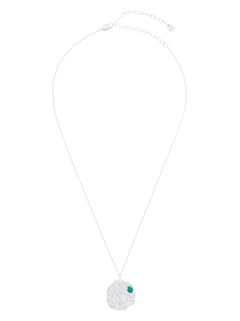 LOVENESS LEE Maitaka necklace Silver MAITAKAEMERALDARGENTINECKLACE