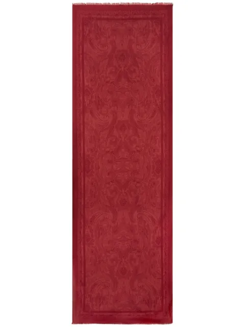 ETRO frayed paisley-print scarf Red MATA0007AK323