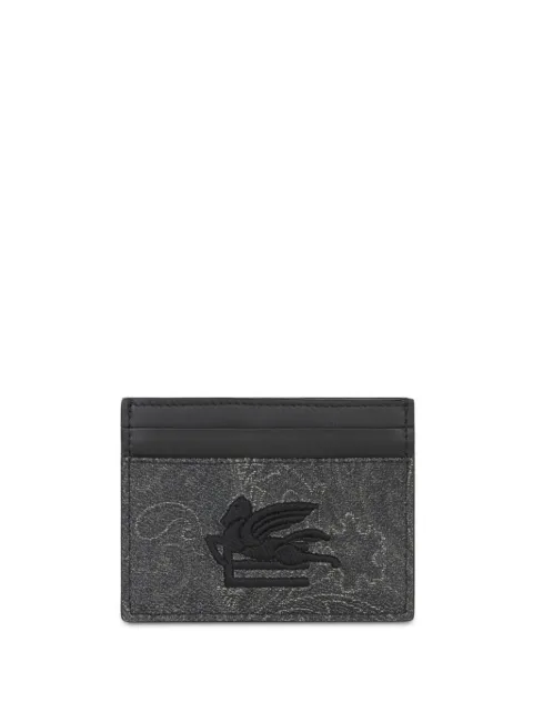 ETRO paisley-print cotton-blend cardholder Black MP2E0001AA012