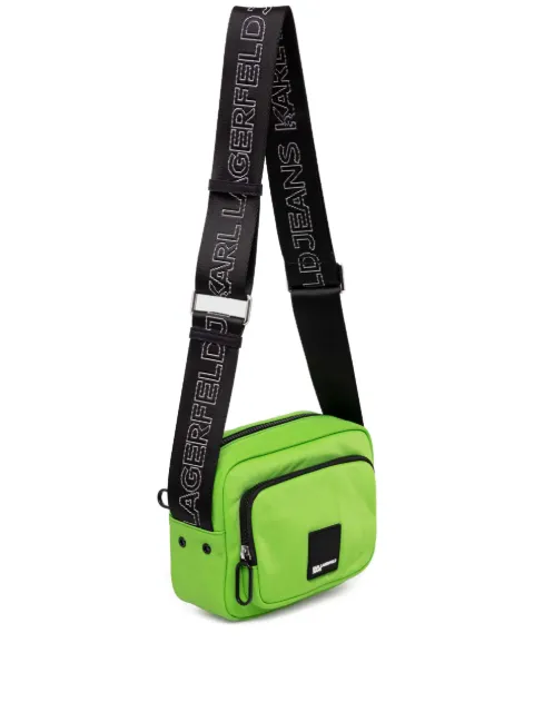 Karl Lagerfeld Jeans logo-strap shoulder bag Green 231J3004