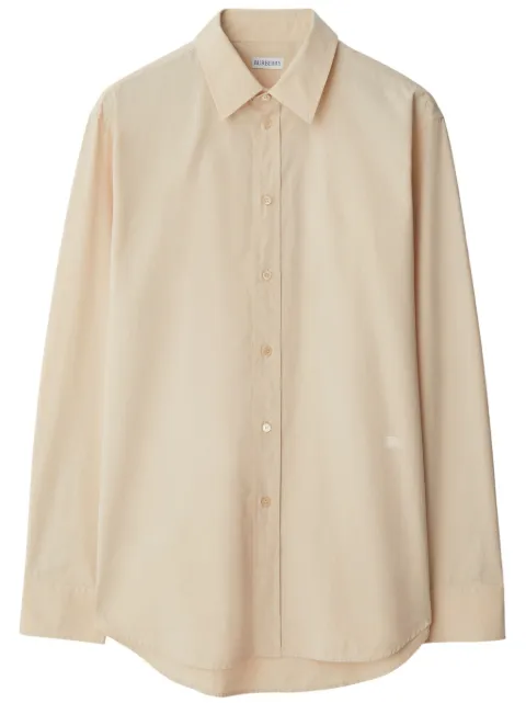 Burberry EDK-embroidered cotton shirt Neutrals 8089485
